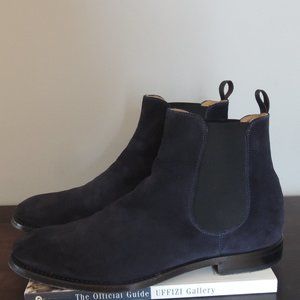 Blue suede boots